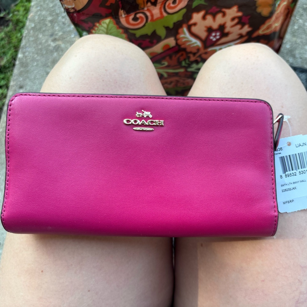Brand new hot pink coach wallet